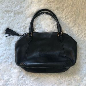 J. Crew Large Black Leather Purse